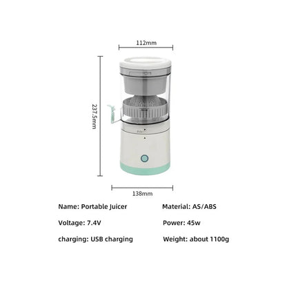 Exprimidor Eléctrico Portátil de Naranja y Frutas